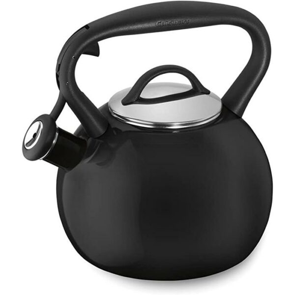 Enamel 2 Quart  Kettle Black With Handle