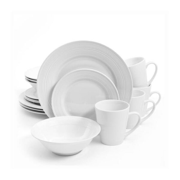 Embossed Fine Ceramic Dinnerware Set 16 Pieces