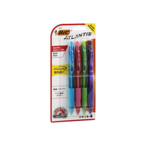 Bic Velocity Pens 4 Count Assorted