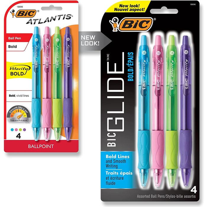 Bic Velocity Pens 4 Count Assorted - Maison Handal
