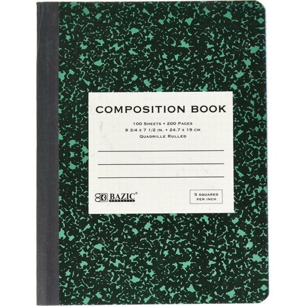 5-1" Quad-Ruled Premiun Marble Composition Book