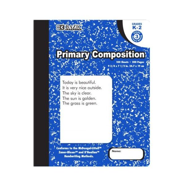 Primary Marble Composition Book 100 Count
