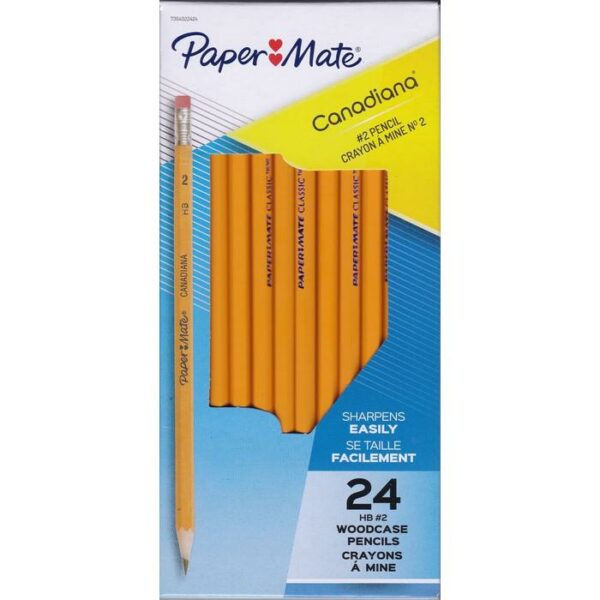 Paper Mate Woodcase Pencils 2 HB 24 Pieces