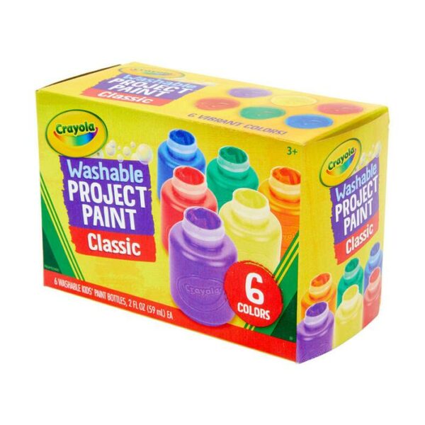 Crayola 6 Washable Kid's Paints Bottles 2Oz