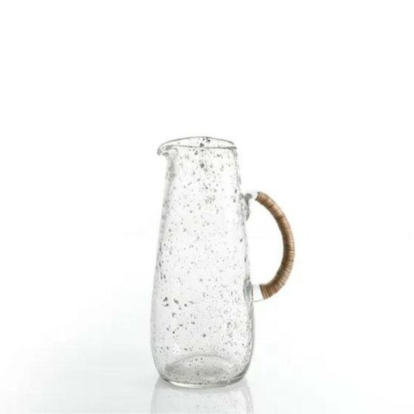 Cravings Sand Glass Pitcher With Rattan Handle