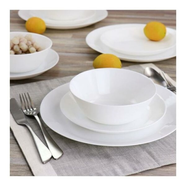 Courtyard Dinnerware set White Opal 12 Pieces