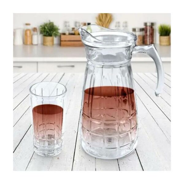 Jewelite Glass Pitcher & Tumbler Set