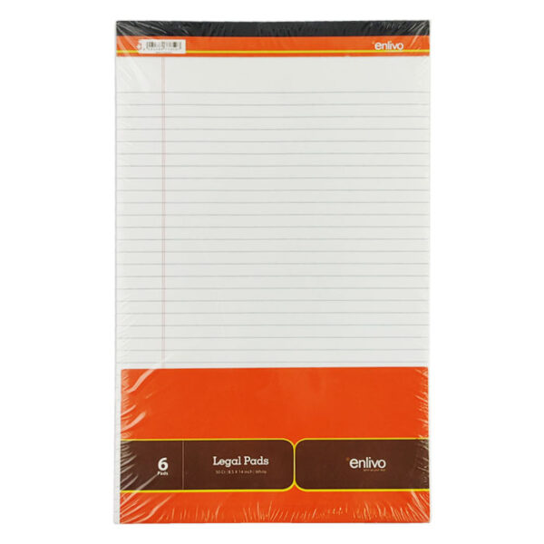 Enlivo Legal White Pads  8.5x14 Inch