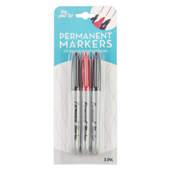 Permanent Makers Fine Point Tip 3 Pack