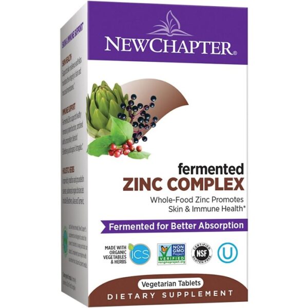 New Chapter Fermented Zinc Complex 60 Tablets