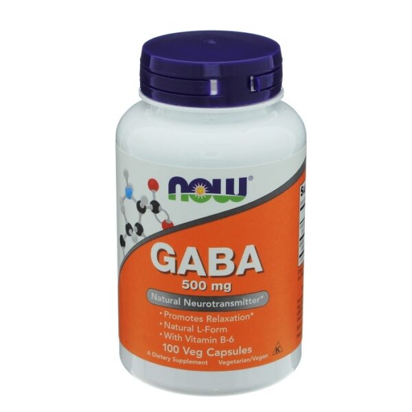 Now Foods Gaba & Vitamin B-6 ,500mg,100 Capsules