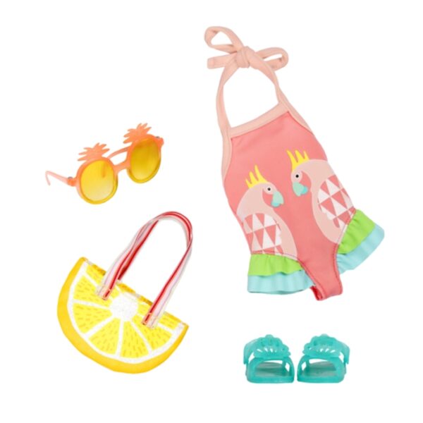 14" Doll Parrot Swimsuit Outfit
