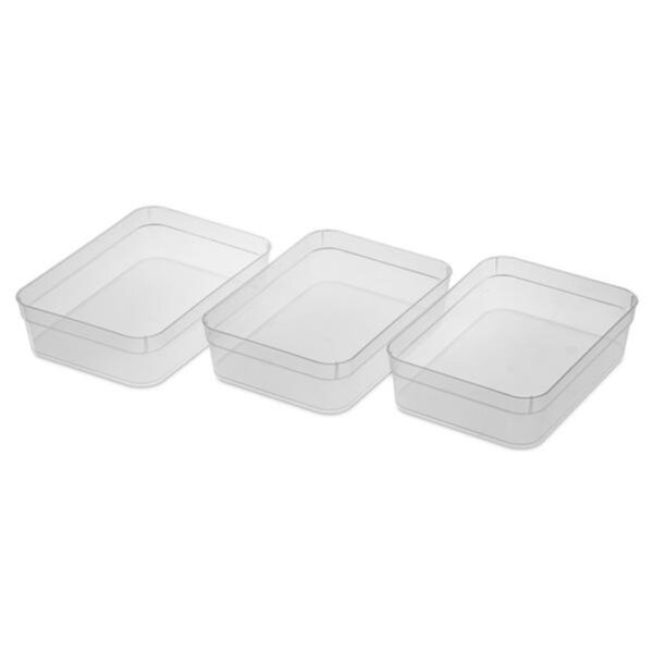 Set Of 3 Large Storage Clear