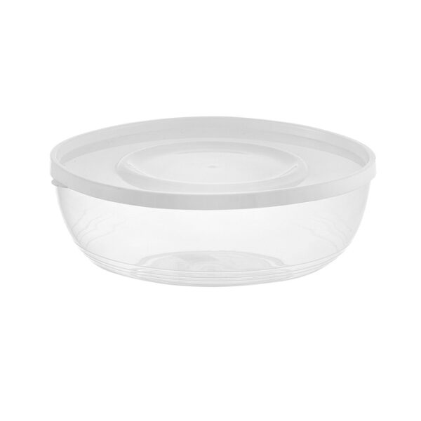 Plastic Bowl With lid #2 White