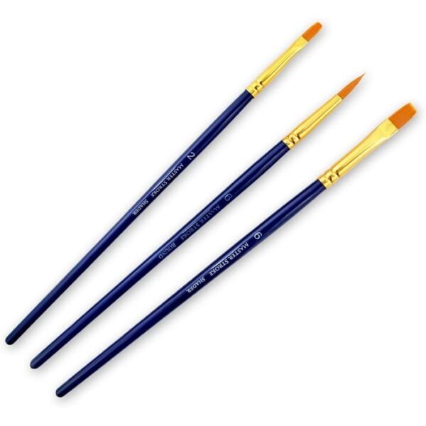 Master Stroke Artist Brush Set Filber Flat & Round
