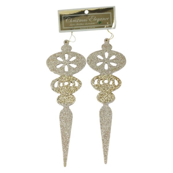 2pk Glitter Finail Orn