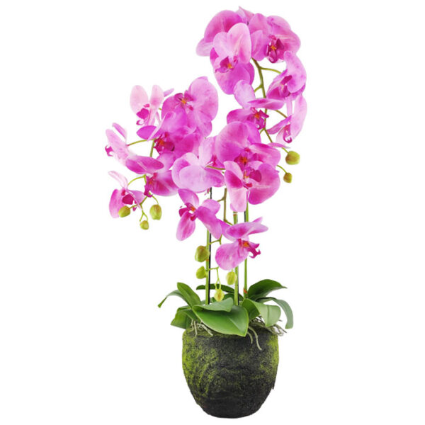 Artificial Orchid Purple Plant 3 Branch 78Cm
