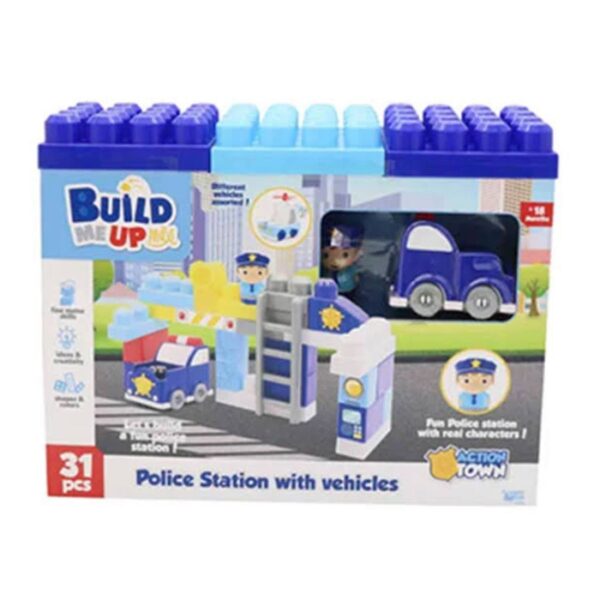 Police Station & Action Vehicle Block  31 Pieces