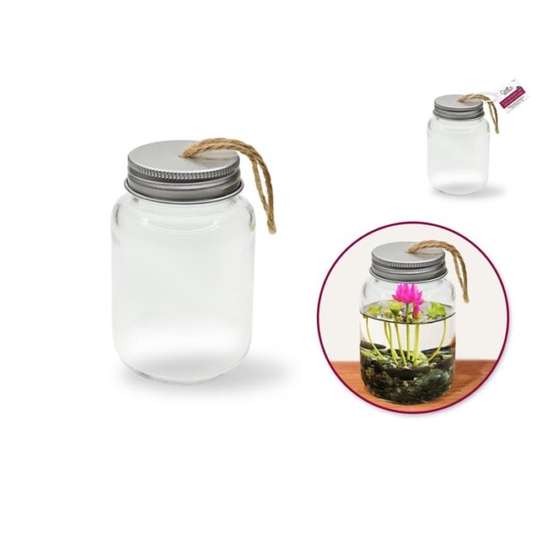 5.7x10.4cm Diy Clear Ornament Glass Jar With Twist