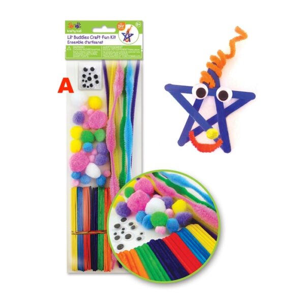 Creativity Pastel Chenille Stems Poms Eyes Wood