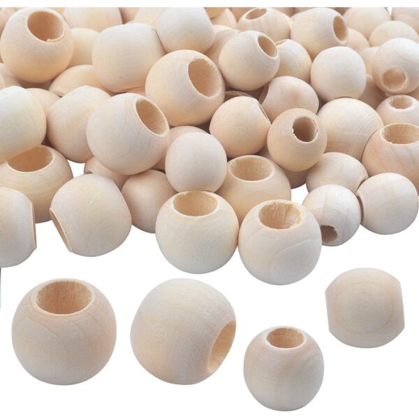 Round Beads Natural 10mm 100 Pieces