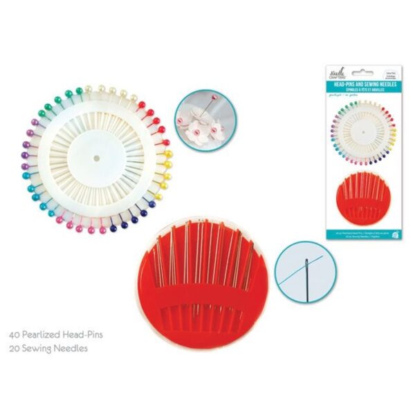 Pearlized Head Pins & Sewing Needles Value-Pack