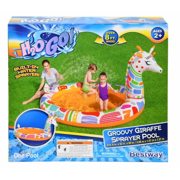 H20Go 8.9"x62"x50" Groovy Giraffe Sprayer Pool In