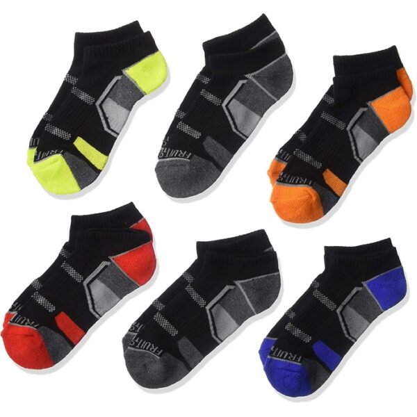 Fruit Of The Loom 6 Pack Boys Soks Black