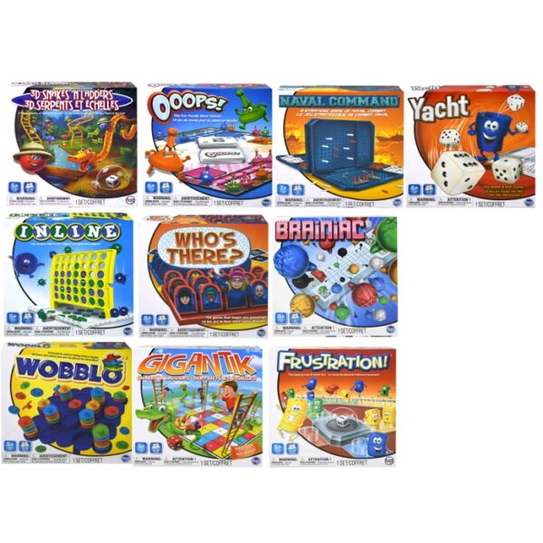 Family Games 10 Assorted 3D Snakes & Ladders