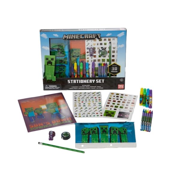 Minecraft Over 30 Pieces Stationery Set In Box