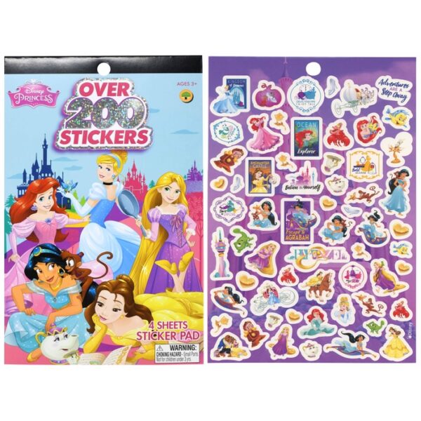 Princess 4 Sheet Foil Cover Sticker Pad 200