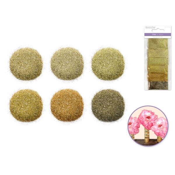 Gilded Gold Superfine Glitter 12g Assorted x6