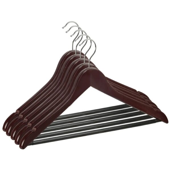 Sunbean 5 Pack Wood Hanger Non-Slip Chery
