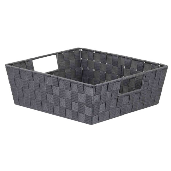 Woven Strap Bin Gray Large
