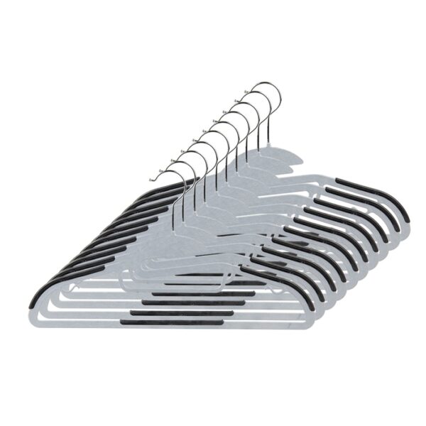 10 Pack Non-Slip Hanger Black