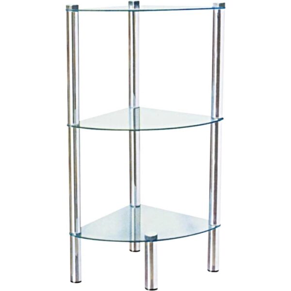 3 Tier Glass Corner Shelf