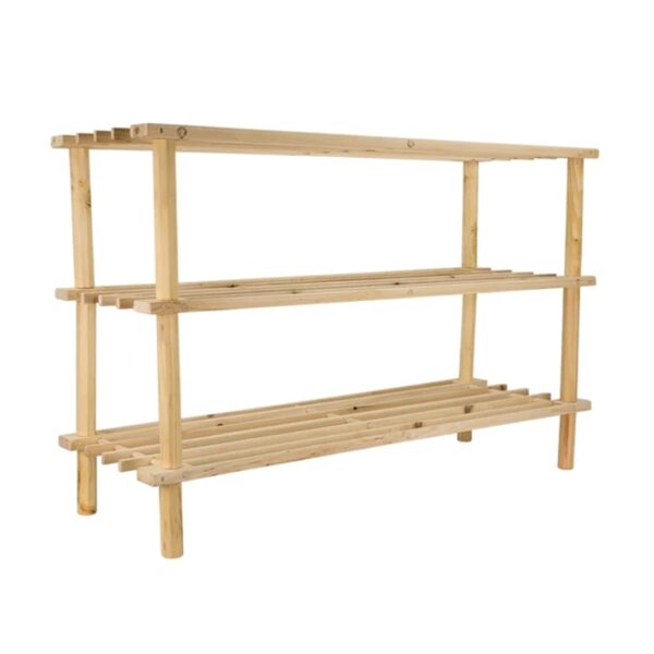 3 Tier wooden 12 pair shoe pack