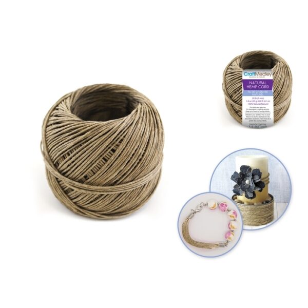 50G Bulk Ball 20lb Natural Hemp Cord