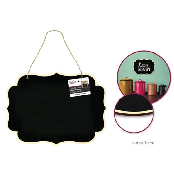 Chalkboard Wall Plaque Bracker Border With Jute