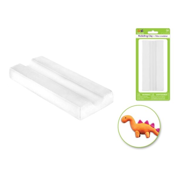 White Modelling Clay 190g Solid Colors