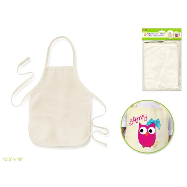 Less Of Mess Canvas Apron With Velcro 13.5"x19"