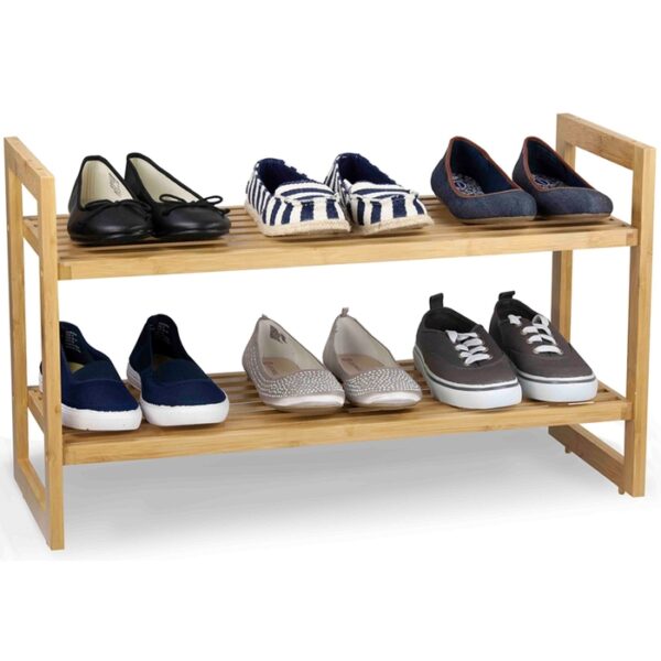 Sunbeam 2 tier bamboo shoe rack
