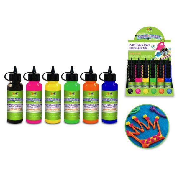 53ml Puffy Gloss Fabric Paint TuttiFrutti Assorted