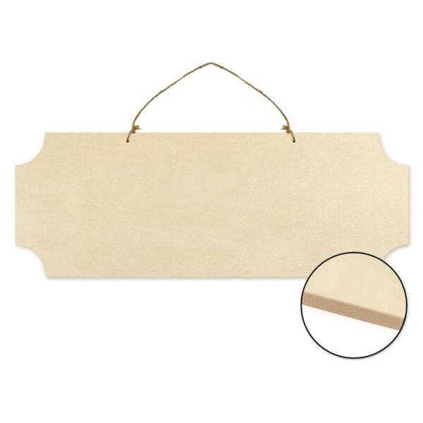 15.75" DiY Wall Hanger/Jute Cord Rect Cut-corners