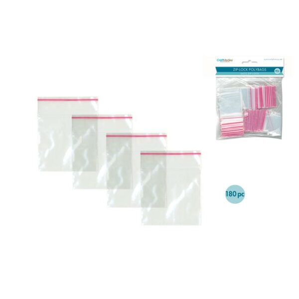 Zipper-Seal Polybags 1.5"x2" 180 Pieces