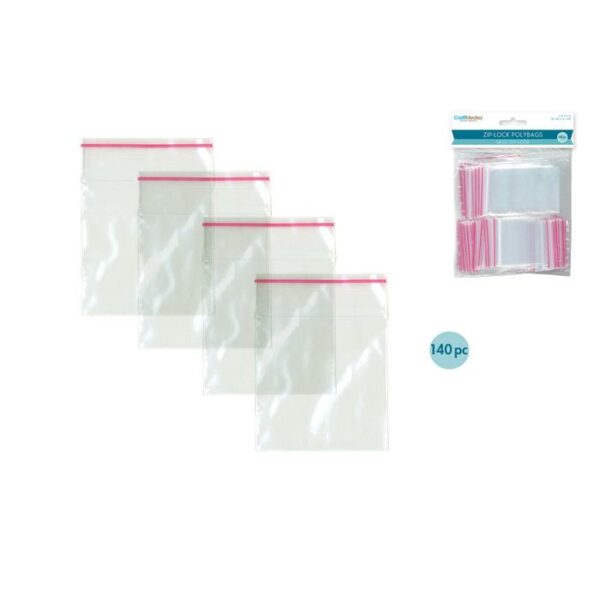 Zipper-Seal Polybags 2"x2" 140 Pieces