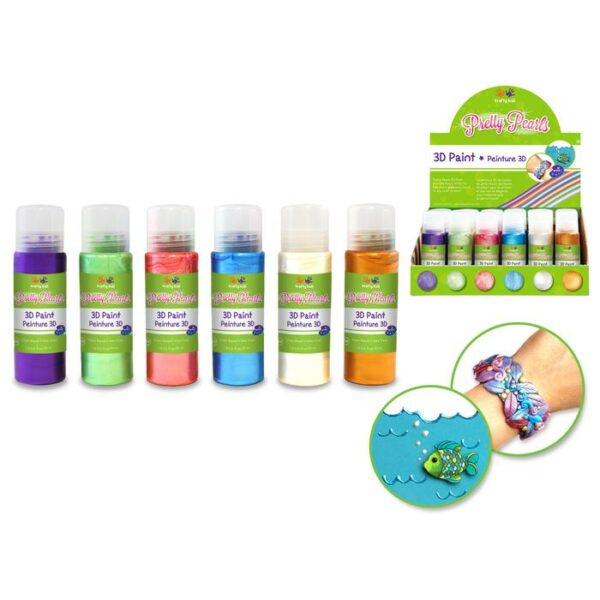 53ml Pretty Pearls 3D Paint PDQ Assorted Colors