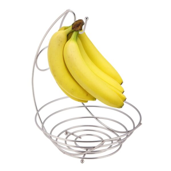 Nickel Plated Fruit Bowl With Banana