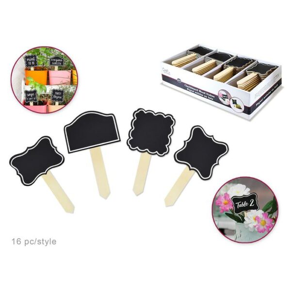 Chalk-It-Up Wood Stakes 6.5" PDQ Assorted