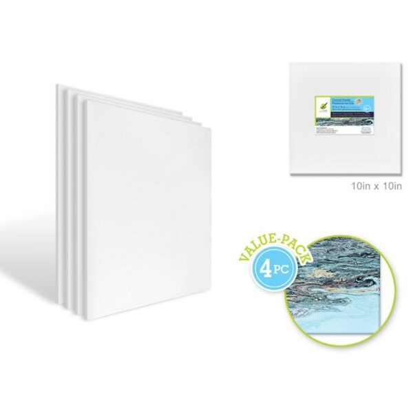 10"x10" Value-Pack Canvas Panel 4 Pieces
